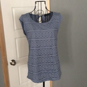 Light blue sleeveless blouse from The Limited
